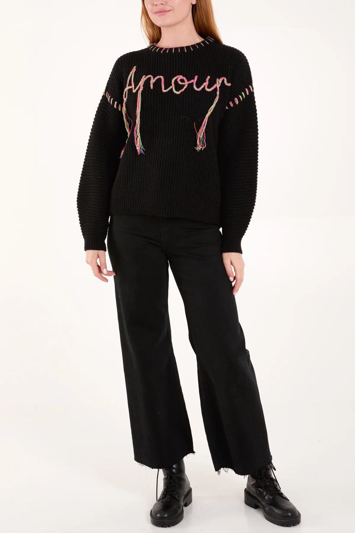 Amour Stitch Embroidery Knit Jumper